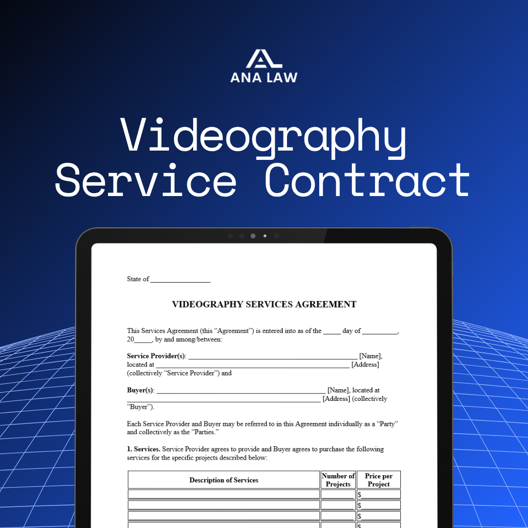 Videography Service Contract